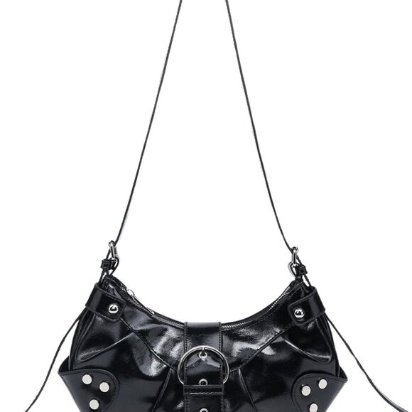 Stylish Studded Women's Hobo Bag with Zipper Closure - Perfect Gift Choice - Picture 1 of 7